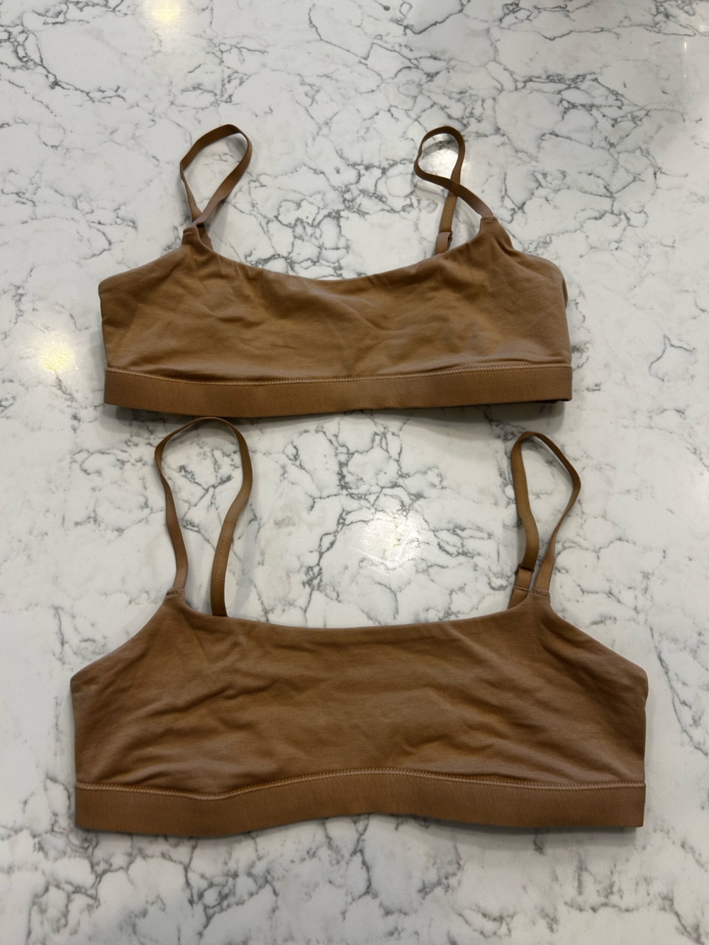 NWOT Quince Organic Cotton lot of 2 Bralettes Size XS